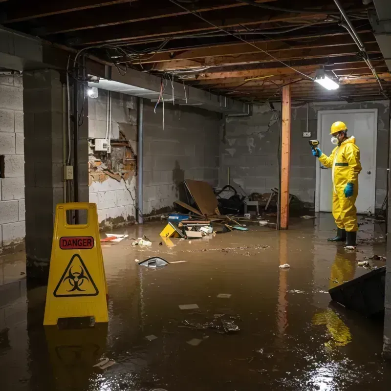 Flooded Basement Electrical Hazard in Osakis, MN Property